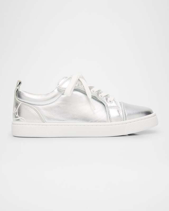 Girl's Funnyto Low-Top Metallic Leather Sneakers, Toddlers/Kids